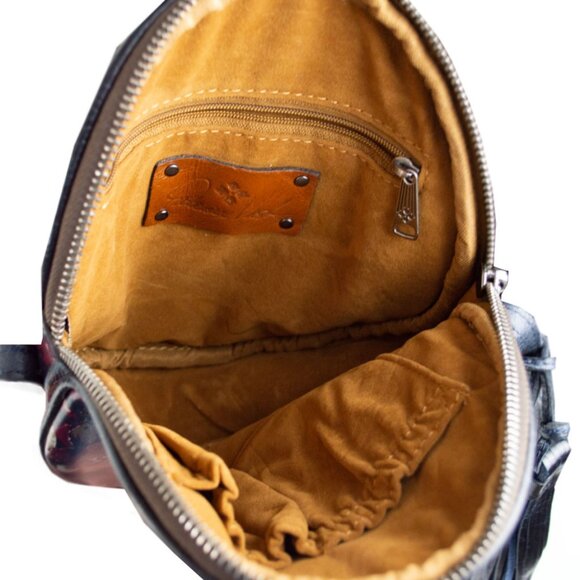 Patricia Nash Scarlet Bloom Scafati Circle Floral Crossbody - Picture 10 of 12